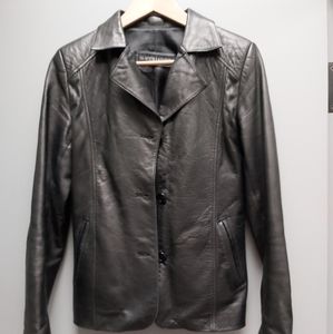 Black leatger jacket
